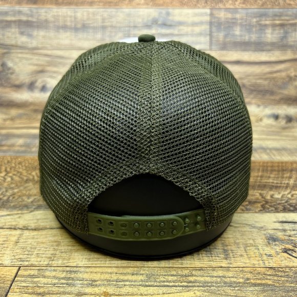 Shakespeare Fishing Mens Trucker Hat Olive Snapback Rods Reels Tackle Ball Cap - Picture 5 of 8